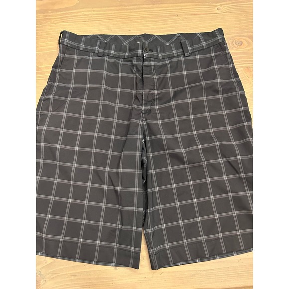 Nike Other - D2 Nike Men's Plaid Golf Shorts Size 36 Charcoal Gray Performance Flat Front‎